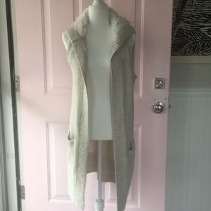 Gap wool vest with shearling lined hoodie
